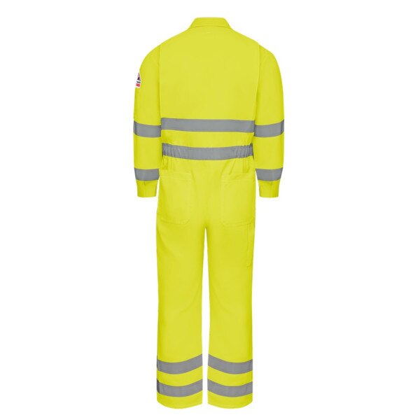 Bulwark Hi-Vis Deluxe FR Coverall with Reflective Trim in Hi-Vis Yellow